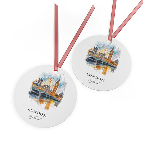 London England Ornament: Unique London Souvenir, London Xmas Decor, and Authentic London Cityscape Gift (1pc, 3pcs, 5pcs, 10pcs)