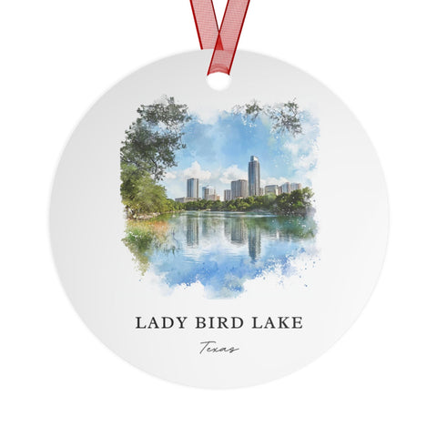 Lady Bird Lake Ornament: Unique Austin TX Souvenir, Austin Xmas Decor, and Authentic Austin Texas Gift (1pc, 3pcs, 5pcs, 10pcs)