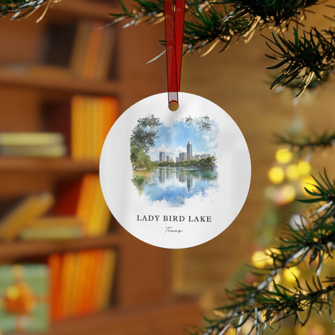 Lady Bird Lake Ornament: Unique Austin TX Souvenir, Austin Xmas Decor, and Authentic Austin Texas Gift (1pc, 3pcs, 5pcs, 10pcs)