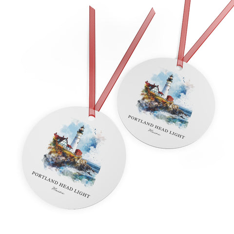 Portland Head Light Ornament: Unique Cape Elizabeth Souvenir, Casco Bay Xmas Decor, and Authentic Casco Bay ME Gift (1pc, 3pcs, 5pcs, 10pcs)