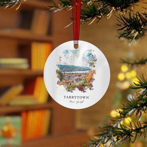 Tarrytown NY Ornament: Unique Tarrytown Souvenir, Hudson Valley Xmas Decor, and Authentic Tarrytown Gift (1pc, 3pcs, 5pcs, 10pcs)