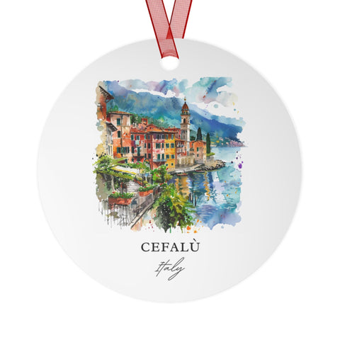 Cefalu Italy Ornament: Unique Cefalu Souvenir, Cefalu Xmas Decor, and Authentic Cefalu Italy Gift (1pc, 3pcs, 5pcs, 10pcs)