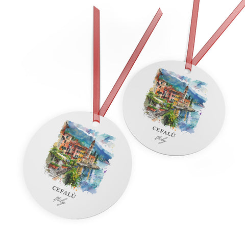 Cefalu Italy Ornament: Unique Cefalu Souvenir, Cefalu Xmas Decor, and Authentic Cefalu Italy Gift (1pc, 3pcs, 5pcs, 10pcs)