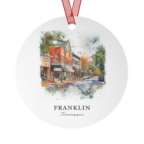 Franklin TN Ornament: Unique Franklin Souvenir, Franklin Xmas Decor, and Authentic Franklin Tennessee Gift (1pc, 3pcs, 5pcs, 10pcs)