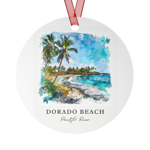 Dorado Beach Ornament: Unique Dorado PR Souvenir, Puerto Rico Xmas Decor, and Authentic Dorado Beach Gift (1pc, 3pcs, 5pcs, 10pcs)