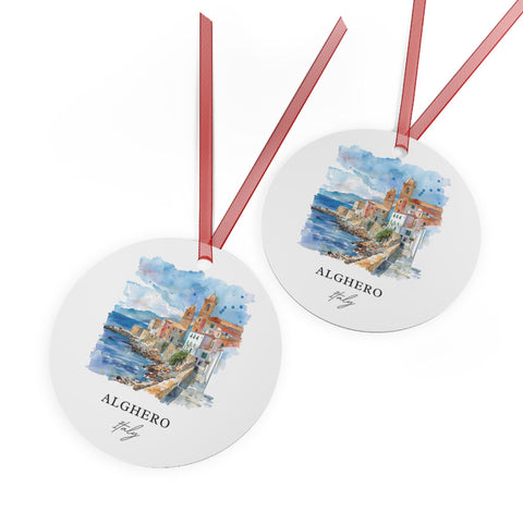 Alghero Italy Ornament: Unique Alghero Souvenir, Alghero Xmas Decor, and Authentic Sardinia Gift (1pc, 3pcs, 5pcs, 10pcs)