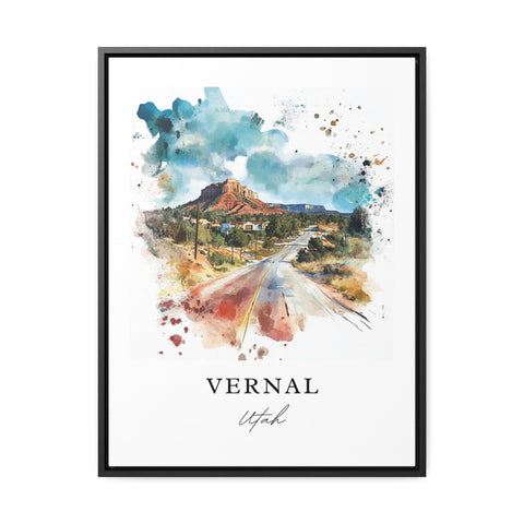 Vernal Utah Wall Art, Vernal Print, Vernal UT Watercolor Art, Northeast Utah Gift, Travel Print, Travel Poster, Housewarming Gift