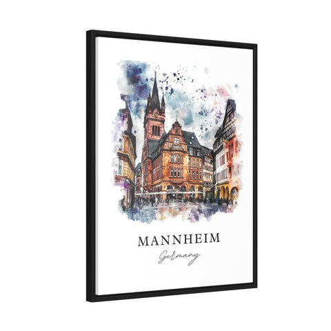 Mannheim Germany Wall Art, Mannheim Print, Karlsruhe Watercolor Art, Mannheim Gift, Travel Print, Travel Poster, Housewarming Gift