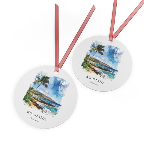 Ko Olina HI Ornament: Unique Kapolei Souvenir, Ko Olina Xmas Decor, and Authentic Ko Olina Gift (1pc, 3pcs, 5pcs, 10pcs)