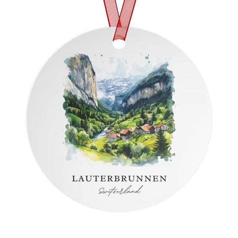 Lauterbrunnen Ornament: Unique Lauterbrunnen Souvenir, Switzerland Xmas Decor, and Authentic Lauterbrunnen Gift (1pc, 3pcs, 5pcs, 10pcs)