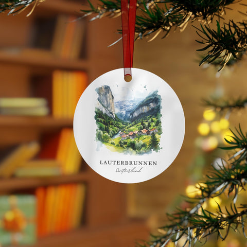 Lauterbrunnen Ornament: Unique Lauterbrunnen Souvenir, Switzerland Xmas Decor, and Authentic Lauterbrunnen Gift (1pc, 3pcs, 5pcs, 10pcs)