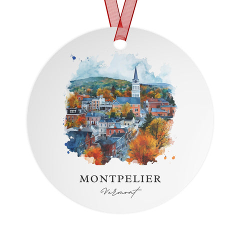 Montpelier VT Ornament: Unique Montpelier Souvenir, Montpelier Xmas Decor, and Authentic Vermont Gift (1pc, 3pcs, 5pcs, 10pcs)