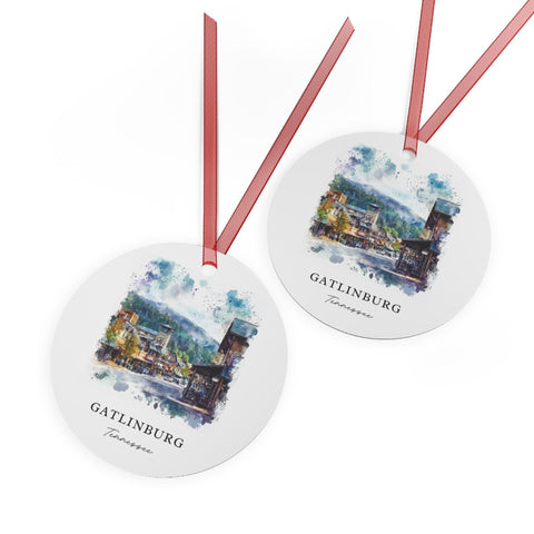 Gatlinburg TN Ornament: Unique Souvenir, Gatlinburg Xmas Decor, and Authentic Gatlinburg Tennessee Gift (1pc, 3pcs, 5pcs, 10pcs)