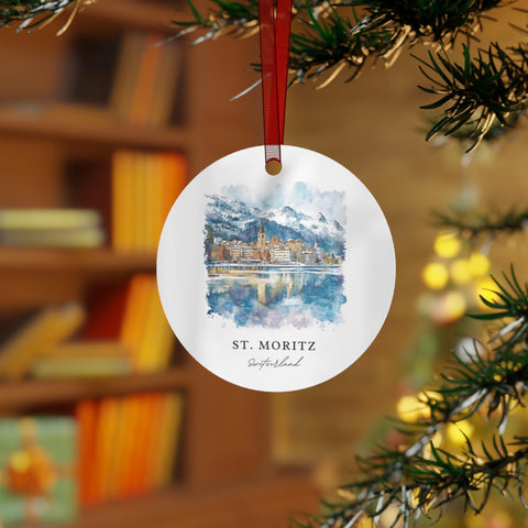 St Moritz Ornament: St Moritz Unique Souvenir, Switzerland Xmas Decor, and Authentic Engadin Valley Gift (1pc, 3pcs, 5pcs, 10pcs)