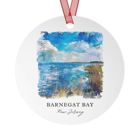 Barnegat Bay Ornament: Unique Barnegat Bay NJ Souvenir, LBI Xmas Decor, and Authentic Beach Haven Gift (1pc, 3pcs, 5pcs, 10pcs)