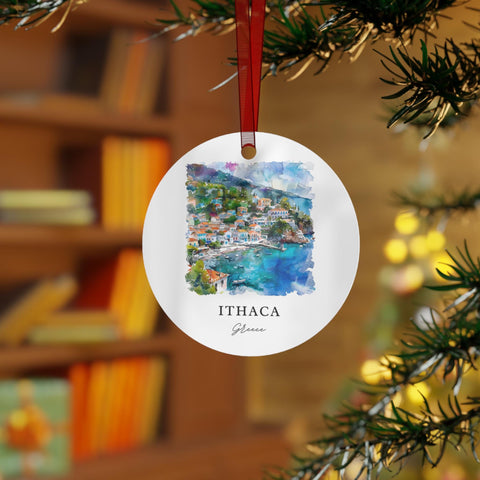 Ithaca Greece Ornament: Unique Ithaca Souvenir, Ithaca Xmas Decor, and Authentic Kefalonia Greece Gift (1pc, 3pcs, 5pcs, 10pcs)