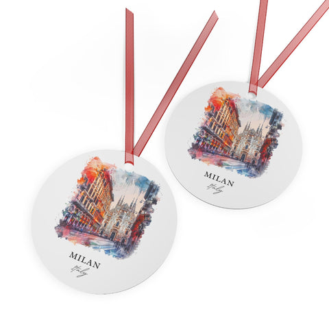 Milan Italy Ornament: Unique Milan Souvenir, Milan Xmas Decor, and Authentic Milan Italia Gift (1pc, 3pcs, 5pcs, 10pcs)