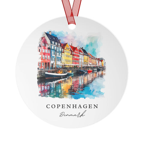 Copenhagen Denmark Ornament: Unique Copenhagen Souvenir, Copenhagen Xmas Decor, and Authentic Copenhagen Gift (1pc, 3pcs, 5pcs, 10pcs)