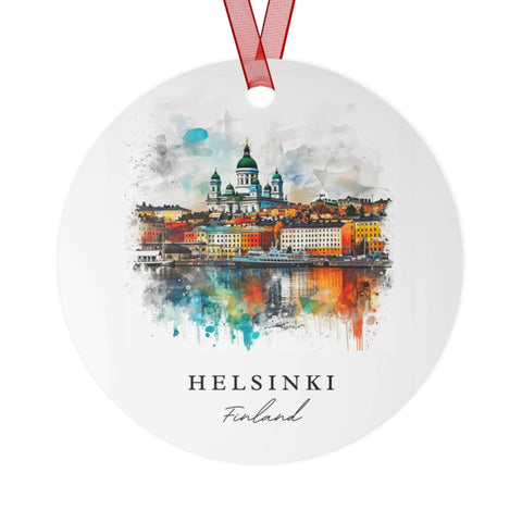 Helsinki Finland Ornament: Unique Helsinki Souvenir, Helsinki Xmas Decor, and Authentic Helsinki Gift (1pc, 3pcs, 5pcs, 10pcs)