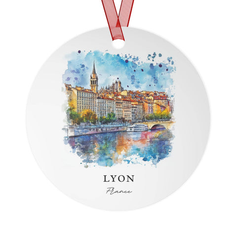 Lyon France Ornament: Unique Lyon Souvenir, Lyon FR Xmas Decor, and Authentic Lyon France Gift (1pc, 3pcs, 5pcs, 10pcs)