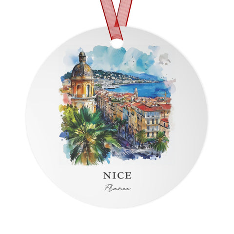 Nice France Ornament: Unique Nice FR Souvenir, Nice France Xmas Decor, and Authentic French Riviera Gift (1pc, 3pcs, 5pcs, 10pcs)