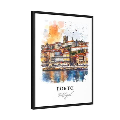 Porto Wall Art, Porto Portugal Print, Porto Watercolor Art, Iberian Peninsula Gift, Travel Print, Travel Poster, Housewarming Gift