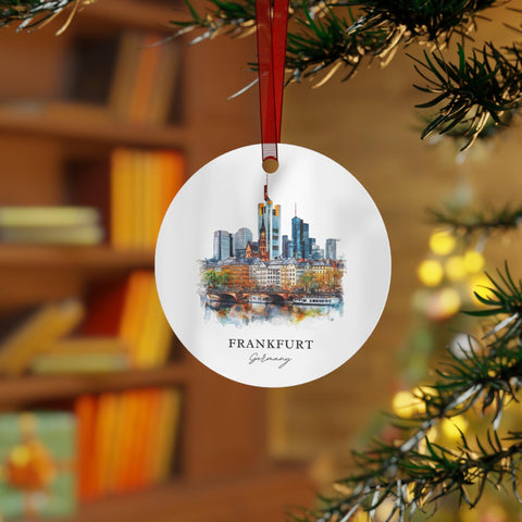 Frankfurt Germany Ornament: Unique Frankfurt Souvenir, Frankfurt Xmas Decor, and Authentic Frankfurt Gift (1pc, 3pcs, 5pcs, 10pcs)