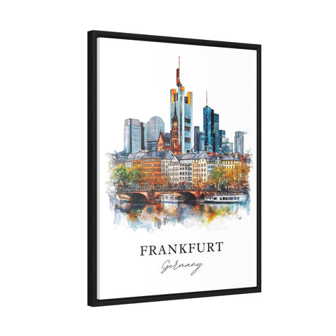 Frankfurt Wall Art, Frankfurt Print, Frankfurt Watercolor Art, Frankfurt Skyline Gift, Travel Print, Travel Poster, Housewarming Gift