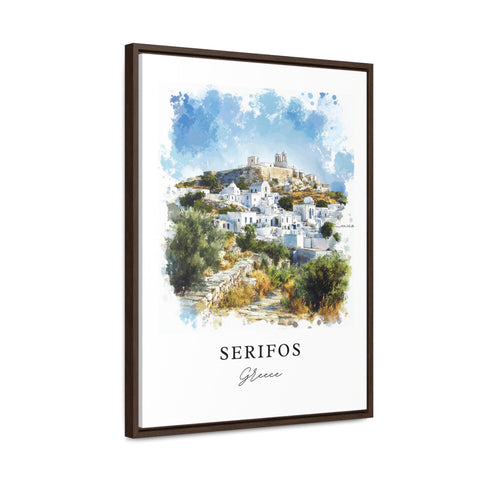 Serifos Greece Wall Art, Serifos Print, Cyclades Greece Watercolor Art, Milos Gift, Travel Print, Travel Poster, Housewarming Gift