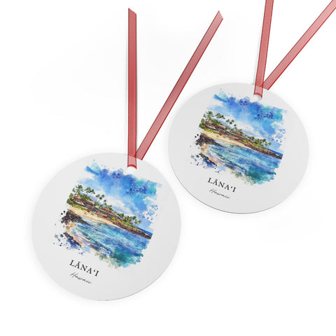 Lanai Hawaii Ornament: Unique Lanai Souvenir, Maui Xmas Decor, and Authentic Lanai Maui Hawaii Gift