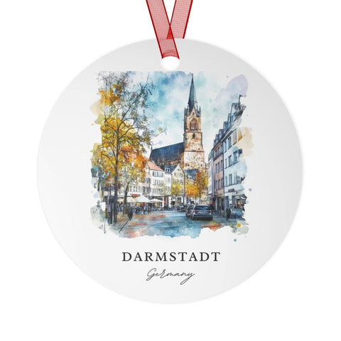 Darmstadt Germany Ornament: Unique Darmstadt Souvenir, Darmstadt Xmas Decor, and Authentic Frankfurt Christmas Gift