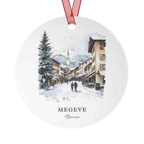 Megeve France Ornament: Unique Megeve Souvenir, Megeve French Alps Xmas Decor, and Authentic Mont Blanc Gift