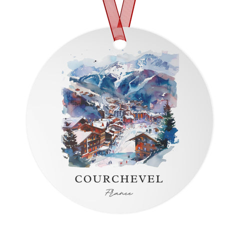 Courchevel Ornament: Unique Courchevel Souvenir, Courchevel France Xmas Decor, and Authentic French Alps Ski Gift (1pc, 3pcs, 5pcs, 10pcs)