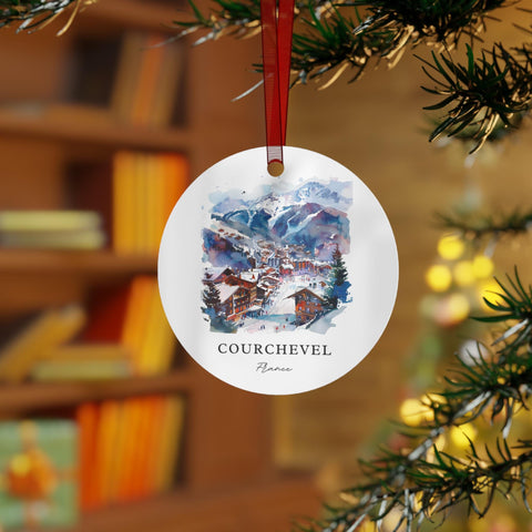 Courchevel Ornament: Unique Courchevel Souvenir, Courchevel France Xmas Decor, and Authentic French Alps Ski Gift (1pc, 3pcs, 5pcs, 10pcs)