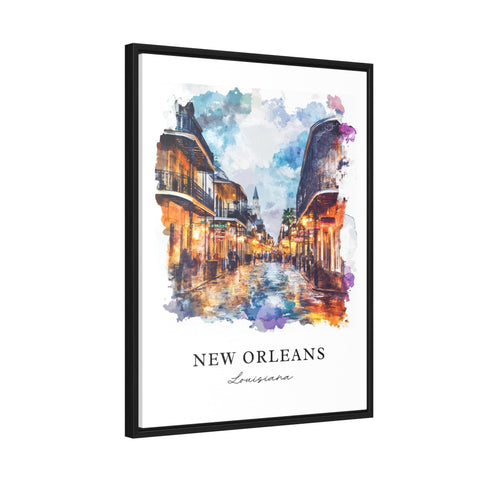 New Orleans Wall Art, New Orleans Print, New Orleans Watercolor Art, Bourbon Street Gift, Travel Print, Travel Poster, Housewarming Gift