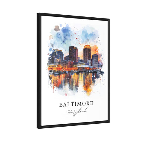 Baltimore MD Wall Art, Baltimore Print, Baltimore Watercolor Art, Baltimore Maryland Gift, Travel Print, Travel Poster, Housewarming Gift