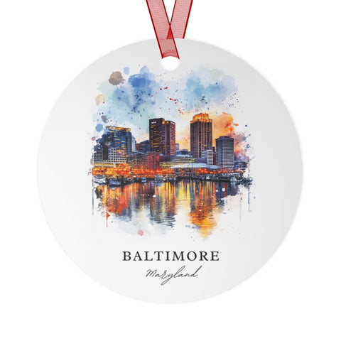 Baltimore Ornament: Unique Baltimore Souvenir, Baltimore Maryland Xmas Decor, and Authentic Baltimore Harbor Gift (1pc, 3pcs, 5pcs, 10pcs)