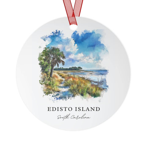 Edisto Island Ornament: Unique Sea Islands SC Souvenir, Edisto Island SC Xmas Decor, and Authentic Edisto Island Christmas Gift