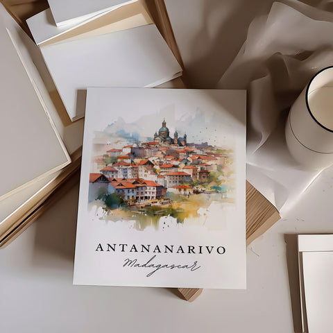 Antananarivo wall art - Madagascar, Antananarivo poster, Antananarivo Wedding gift, Birthday present, Custom Text, Personalized Gift