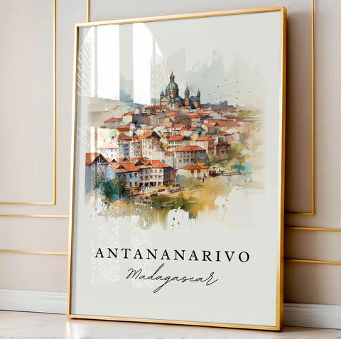 Antananarivo wall art - Madagascar, Antananarivo poster, Antananarivo Wedding gift, Birthday present, Custom Text, Personalized Gift