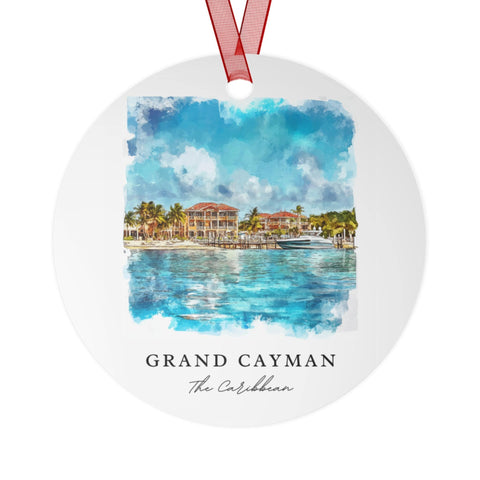 Grand Cayman Ornament: Unique Grand Cayman Souvenir, Grand Cayman Xmas Decor, and Authentic Cayman Islands Christmas Gift