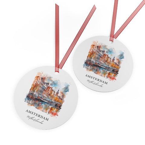 Amsterdam Ornament: Unique Amsterdam Souvenir, Amsterdam Xmas Decor, and Authentic Netherlands Gift (1pc, 3pcs, 5pcs, 10pcs)