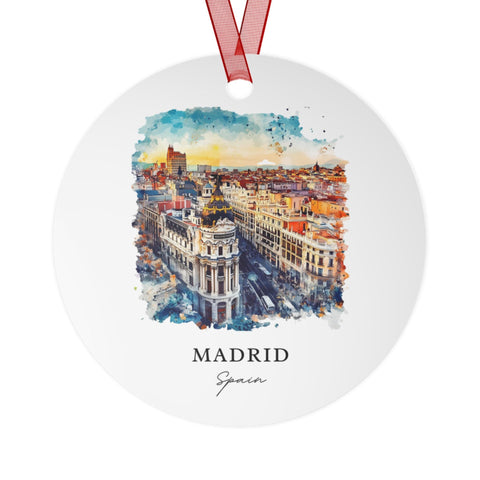 Madrid Spain Ornament: Unique Madrid Souvenir, Madrid Espana Xmas Decor, and Authentic Madrid Cityscape Gift (1pc, 3pcs, 5pcs, 10pcs)