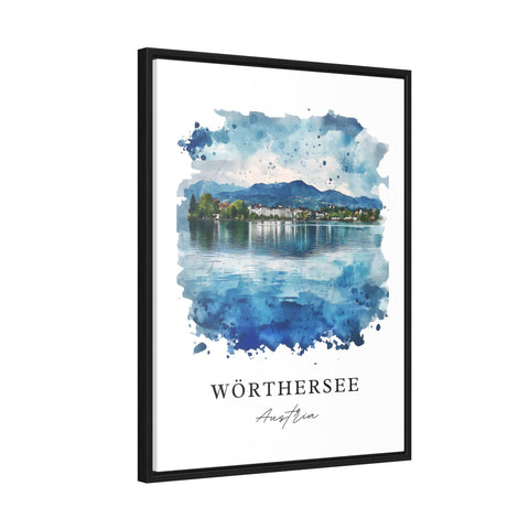 Wörthersee Wall Art, Wörthersee Lake Print, Carinthia Watercolor Art, Carinthia Austria Gift, Travel Print, Travel Poster, Housewarming Gift