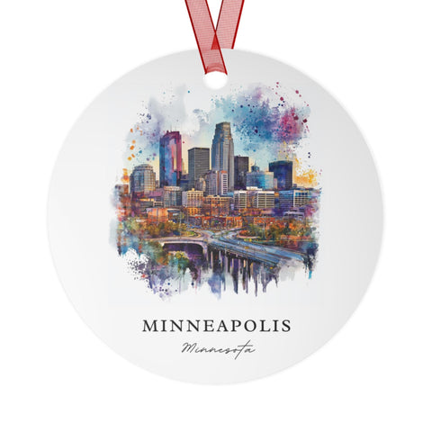 Minneapolis MN Ornament: Unique Minneapolis Souvenir, Minneapolis Xmas Decor, and Authentic Minneapolis Gift (1pc, 3pcs, 5pcs, 10pcs)