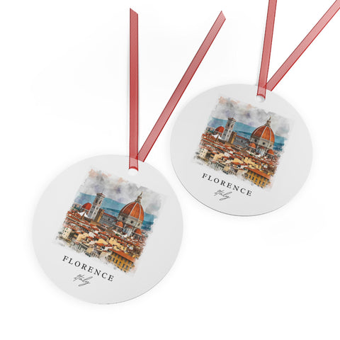 Florence Italy Ornament: Unique Florence Souvenir, Florence Xmas Decor, and Authentic Florence Italia Gift (1pc, 3pcs, 5pcs, 10pcs)