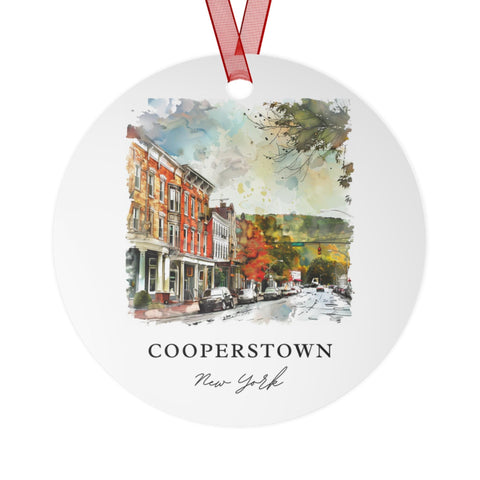 Cooperstown NY Ornament: Unique Cooperstown Souvenir, Cooperstown NY Xmas Decor, and Authentic Otsego Lake Gift (1pc, 3pcs, 5pcs, 10pcs)