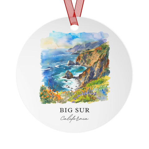 Big Sur Ornament: Unique Big Sur Souvenir, Big Sur Xmas Decor, and Authentic Big Sur California Gift (1pc, 3pcs, 5pcs, 10pcs)