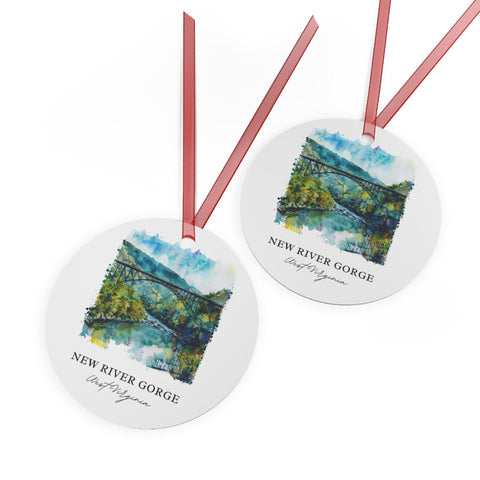 New River Gorge Venezuela Ornament: Unique West Virginia Souvenir, New River Gorge Xmas Decor, and Beckley WV Gift (1pc, 3pcs, 5pcs, 10pcs)