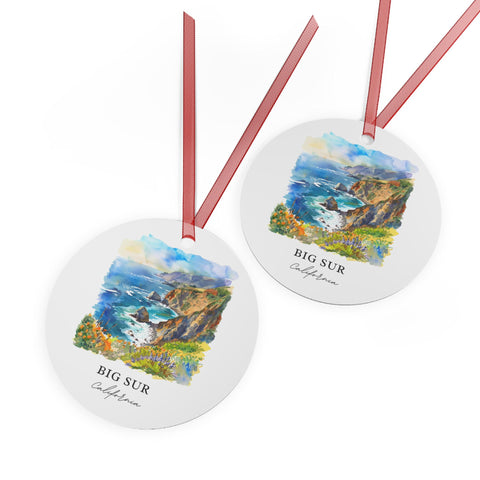 Big Sur Ornament: Unique Big Sur Souvenir, Big Sur Xmas Decor, and Authentic Big Sur California Gift (1pc, 3pcs, 5pcs, 10pcs)